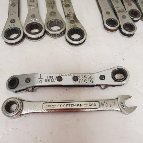 Lot of 11 Assorted Ratcheting Box End Wrench Set LOT-789 - Thumbnail 9