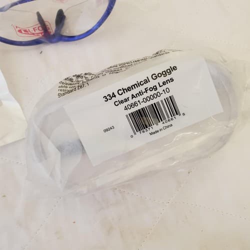Lot of 67pc Chemical 334 Goggle Clear Anti-Fog Lens Safety Glasses - Thumbnail 7