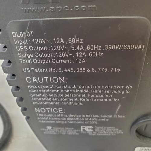 APC Back Up UPS ES 650 120V BE650R Surge Protected #12 (NO BATTERY INCLUDED) - Thumbnail 7