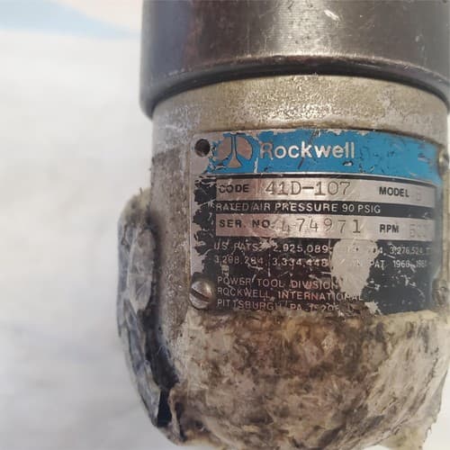 Rockwell 41D107B Pistol Grip Pneumatic Air Drill Air Tool AA-10 - Thumbnail 3