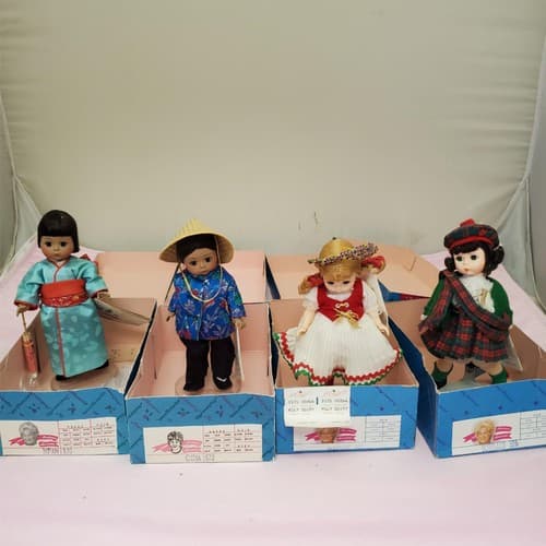 Set Of 4 Vintage Madame Alexander Miniature Showcase Series Dolls - Image 1