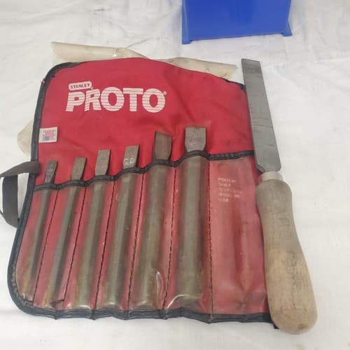 Stanley Proto Cold Chisel Set with Flat File LOT-222 - Image 1