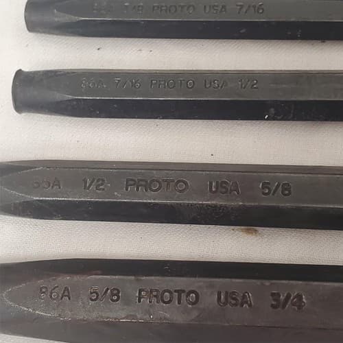 Stanley Proto Cold Chisel Set with Flat File LOT-222 - Thumbnail 9