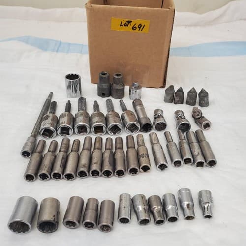 Large Lot of Assorted Mixed Drive Impact Sockets LOT-691 - Image 1
