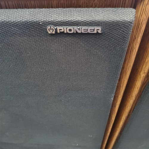 Pair Of Pioneer Colored Vinyl Laminated Wood Floor Speakers - Thumbnail 2
