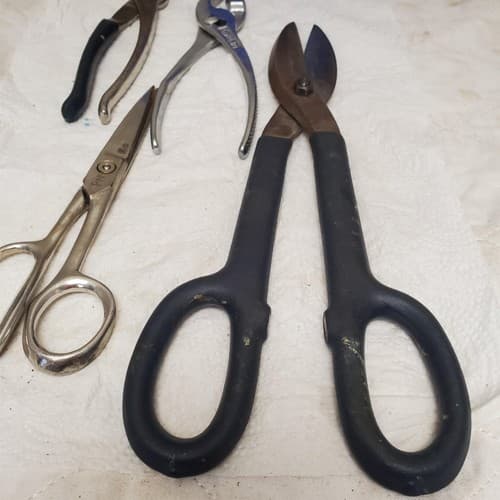 Lot of 4 Assorted Tinner Snips Scissors & Pliers LOT-315 - Thumbnail 5
