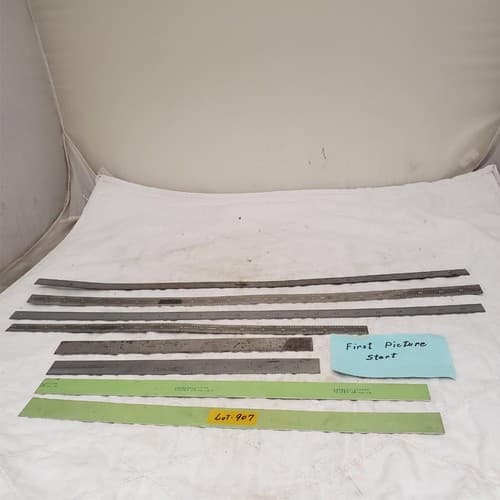 Lot of 8 Assorted Metal Measuring Rulers and Industrial Marked Bar LOT-907 - Image 1