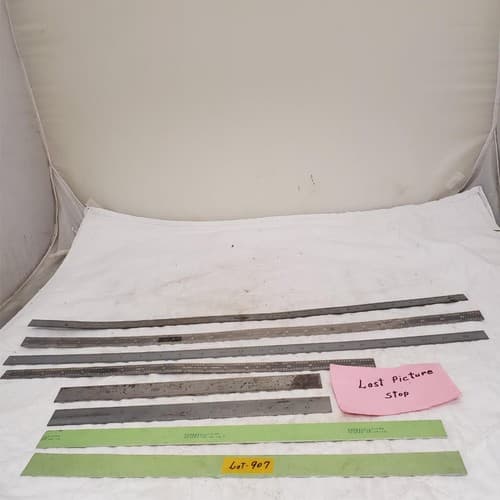 Lot of 8 Assorted Metal Measuring Rulers and Industrial Marked Bar LOT-907 - Thumbnail 7