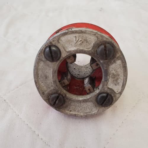 Vintage RIDGID 1/2" Die Head Complete For O-R Drop Head Pipe Threader Tool - Thumbnail 4