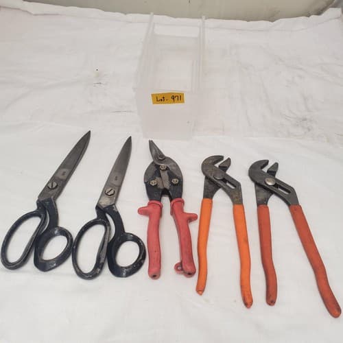 Assorted Sewing Scissors Aviation Snips with Adjustable Pliers LOT-971 - Image 1