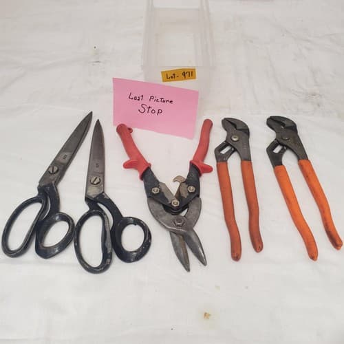 Assorted Sewing Scissors Aviation Snips with Adjustable Pliers LOT-971 - Thumbnail 11