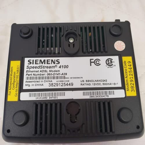 Siemens 060-D141-A39 Speed Stream 4100 Ethernet Adsl Modem with AC Adapter - Thumbnail 3