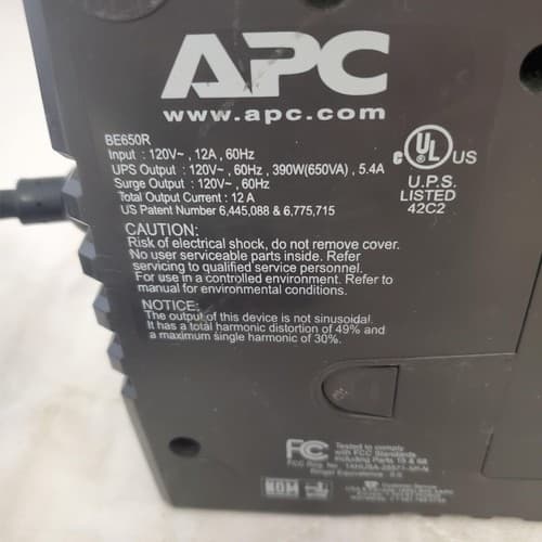 APC Back Up UPS ES 650 120V BE650R Surge Protected #6 (NO BATTERY INCLUDED) - Thumbnail 7