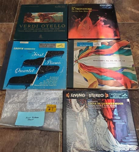Lot of 5 RCA Victor Record Sets - Otello, Chopin, Lucia, Ballades #1 - Image 1