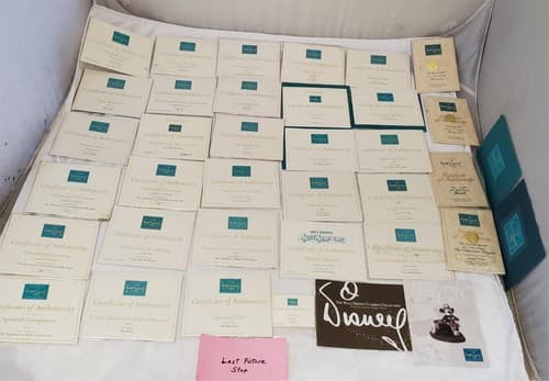 Large Lot of Walt Disney Collection Certificate of Authenticity COA Paperwork - Thumbnail 17
