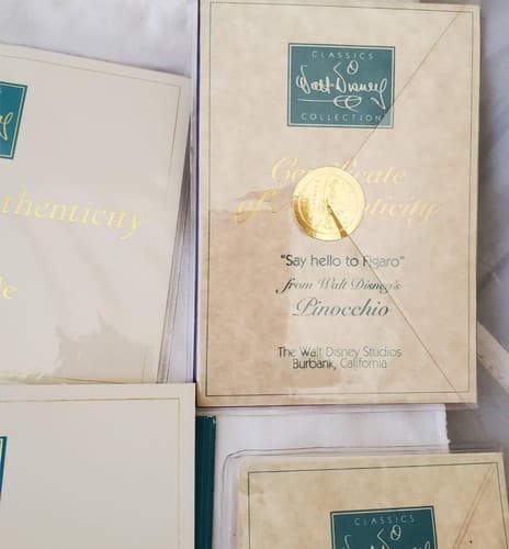 Large Lot of Walt Disney Collection Certificate of Authenticity COA Paperwork - Thumbnail 15