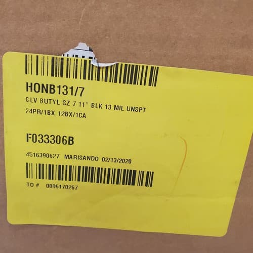 24 Pair HONEYWELL Industrial Butyl Gloves Hand Protection Box B131/7 Size 7 8 11 - Thumbnail 3