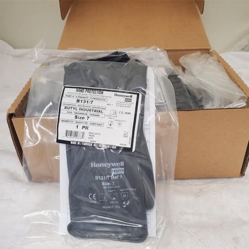 24 Pair HONEYWELL Industrial Butyl Gloves Hand Protection Box B131/7 Size 7 8 11 - Image 1
