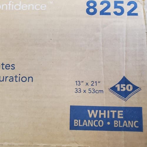 Chix 8252 Cotton Food Service Towels - WHT/RD (150/CT) New - Thumbnail 2