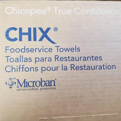 Chix 8252 Cotton Food Service Towels - WHT/RD (150/CT) New - Thumbnail 6