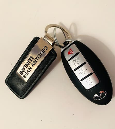 Infiniti Q series 2018 Smart Keyless Entry Remote Fob with Leather Key Chain NEW - Thumbnail 6