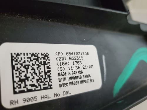 2015-2020 Dodge Charger Halogen Headlight Headlamp LED Right RH 68410312AB OEM - Thumbnail 5