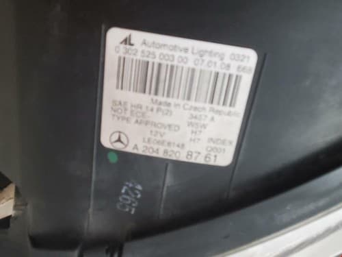 08-11 MB C230 C250 C300 C350 W204 LEFT FRONT DRIVER HEADLIGHT A2048208761 - Thumbnail 5