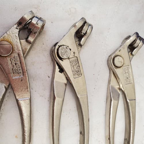 Lot of 3 Taiwan USATCO 04-62 Cleco Pliers Aircraft Tool LOT-317 - Thumbnail 4