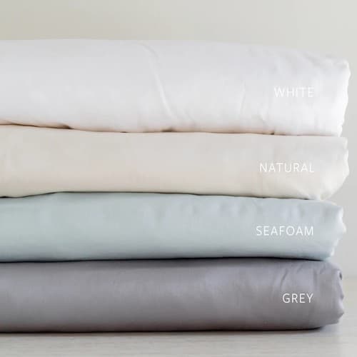 Avocado Organic Cotton Deep Pocket Sheets Queen Size White Color Set - Thumbnail 3