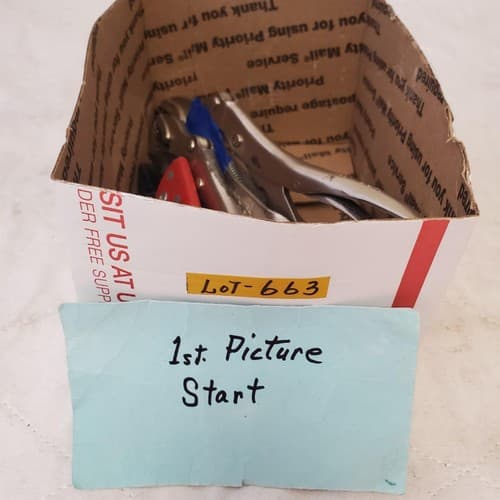 Lot of 3 Blue Point Red & Vise Grip Adjustable Locking Grip Pliers LOT-663 - Image 1