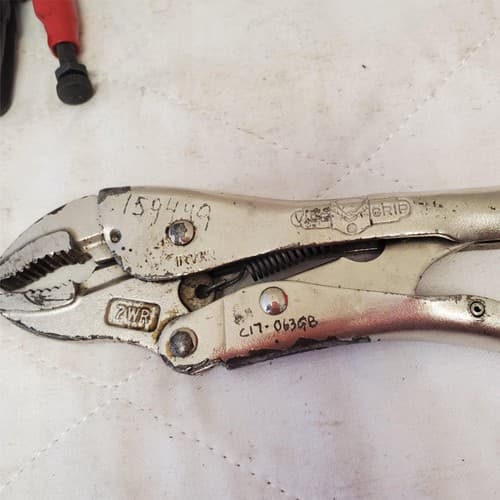 Lot of 3 Blue Point Red & Vise Grip Adjustable Locking Grip Pliers LOT-663 - Thumbnail 4