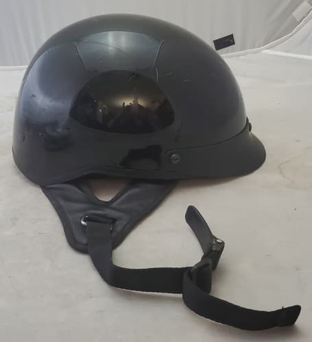 ILM-205V Half-Helmet Motorcycle Size XL Matte Black DOT Certified - Thumbnail 2