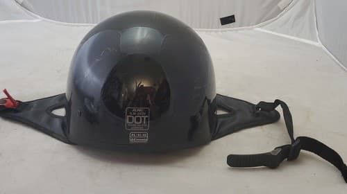 ILM-205V Half-Helmet Motorcycle Size XL Matte Black DOT Certified - Thumbnail 3