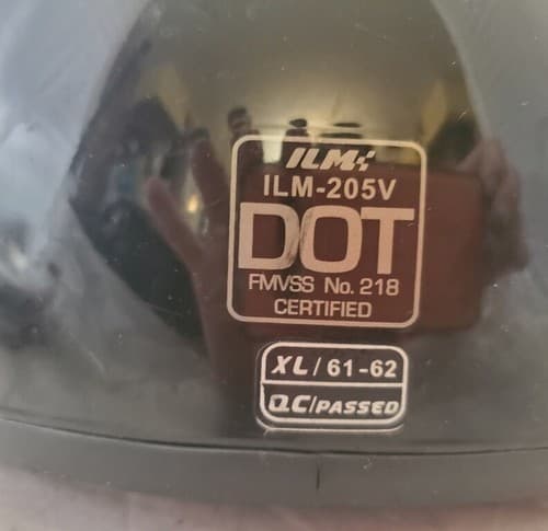 ILM-205V Half-Helmet Motorcycle Size XL Matte Black DOT Certified - Thumbnail 4