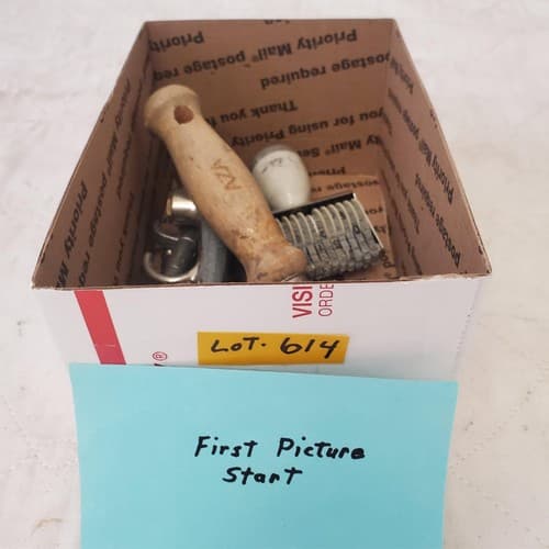 Lot of Pistol Grip Air Gun, Nylon Sealant Roller & Vintage Numbering Stamp - Image 1