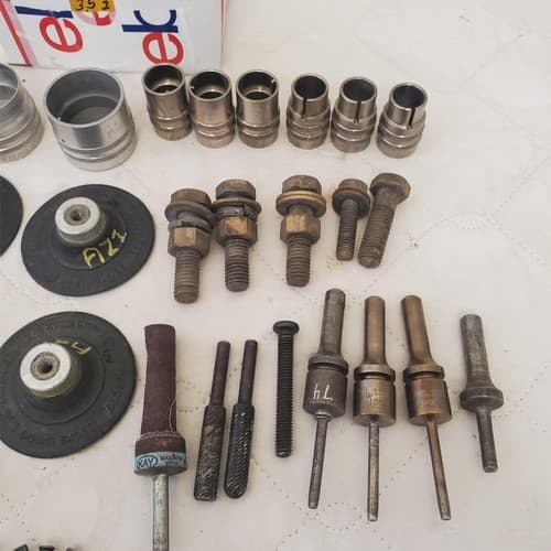 Lot of Cab Mount, Rivet Shank, Nuts Bolts, Drill Chuck Key & Other Tools LOT 352 - Thumbnail 4