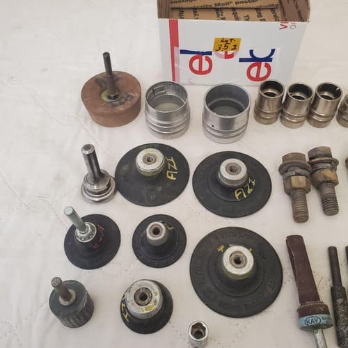 Lot of Cab Mount, Rivet Shank, Nuts Bolts, Drill Chuck Key & Other Tools LOT 352 - Thumbnail 3