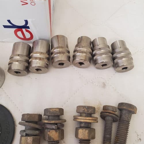 Lot of Cab Mount, Rivet Shank, Nuts Bolts, Drill Chuck Key & Other Tools LOT 352 - Thumbnail 8
