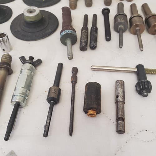 Lot of Cab Mount, Rivet Shank, Nuts Bolts, Drill Chuck Key & Other Tools LOT 352 - Thumbnail 10