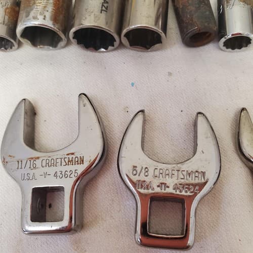 Lot of 16 Assorted Miscellaneous Sockets & Open-End Crowfoot Wrench LOT-873 - Thumbnail 4