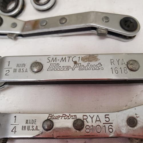 Lot of 7 Double Box End Reversible Ratchet Wrenches & Drive Ratchet Set LOT-894 - Thumbnail 8