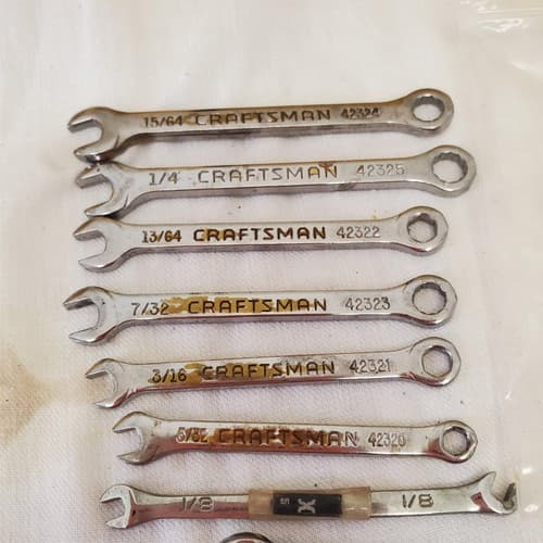 Lot of 12 Vintage Midget Craftsman Combination Wrench Set LOT-860 - Thumbnail 4