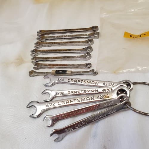 Lot of 12 Vintage Midget Craftsman Combination Wrench Set LOT-860 - Thumbnail 5