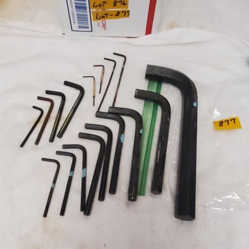Lot of 17 Allen Arm Hex Key Set Standard Wrenches LOT-877 - Thumbnail 3