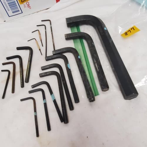 Lot of 17 Allen Arm Hex Key Set Standard Wrenches LOT-877 - Thumbnail 5