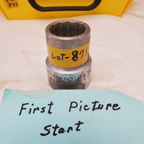 Proto Professional 5736 12 Point Shallow Chrome Socket LOT-871 - Image 1