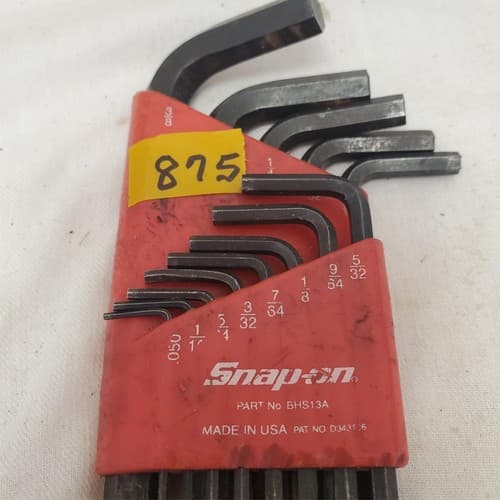 Lot of 13 Snap-on SAE Ball End Key Allen Wrench Set LOT-875 - Thumbnail 4