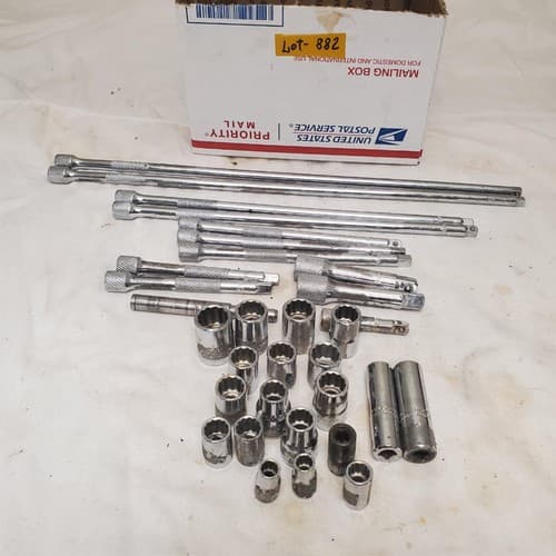 Lot of Assorted Socket Extensions, Swivel Sockets & Other Tools LOT-882 - Image 1