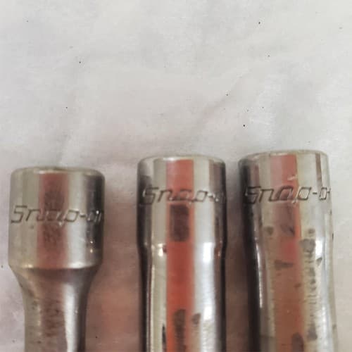 Snap On 9 Pieces Shallow Chrome Socket Set LOT-690 - Thumbnail 6