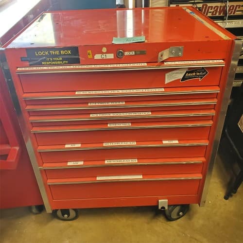 SNAP-ON 7 Drawer Single Bank Tool Box Cabinet (6) - Image 1